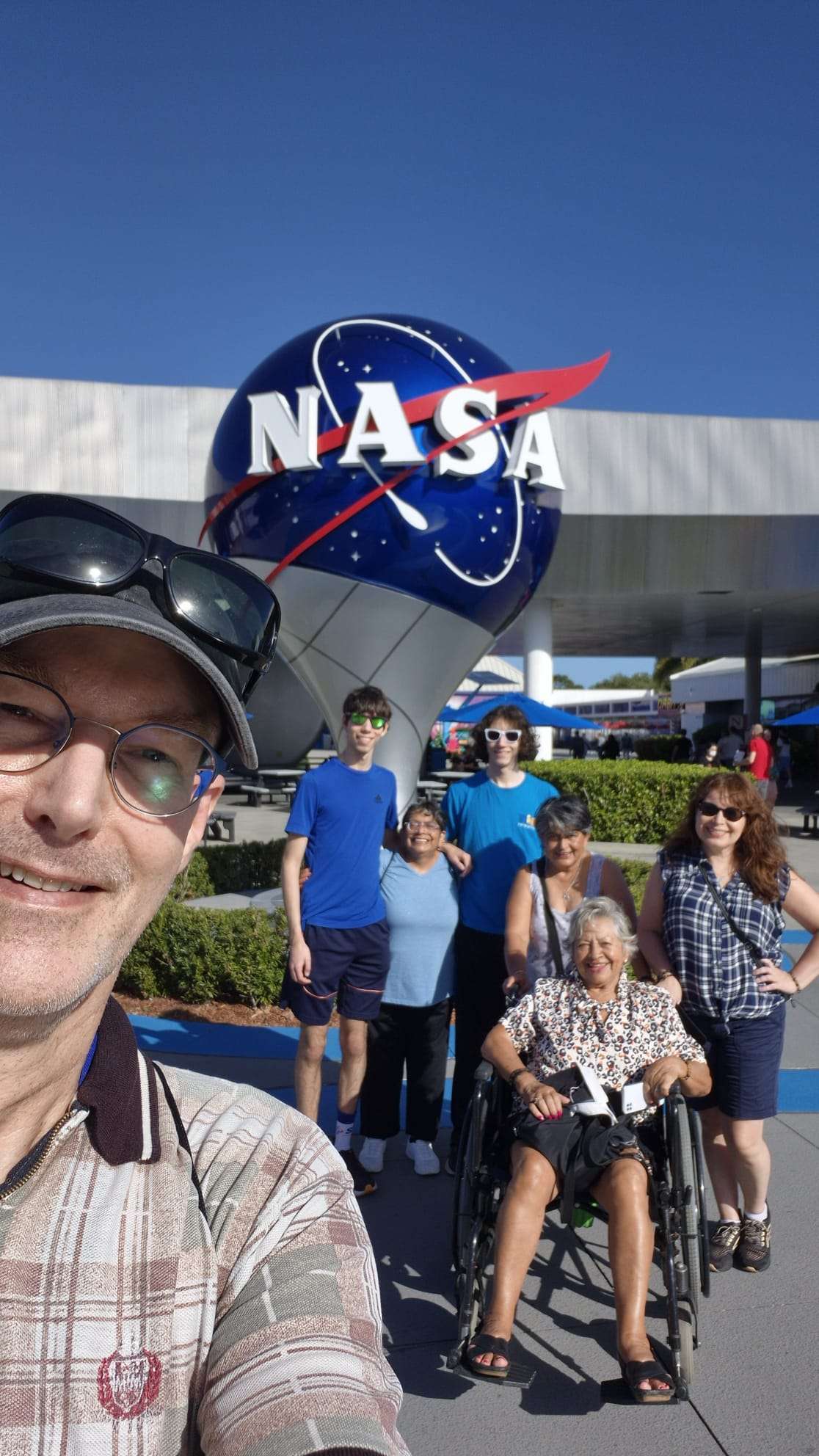 Family photo at Nasa Museum